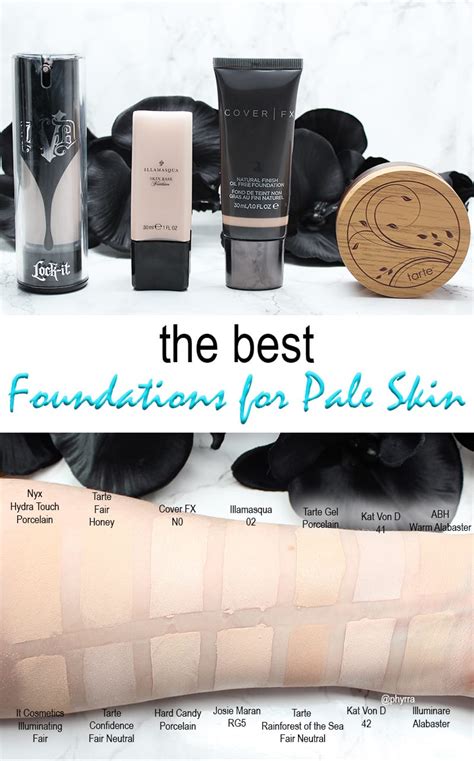 Best Foundations For Pale Skin Swatches On Pale Skin