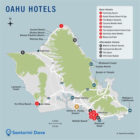 Oahu Hotel Map Best Areas Neighborhoods And Places To Stay