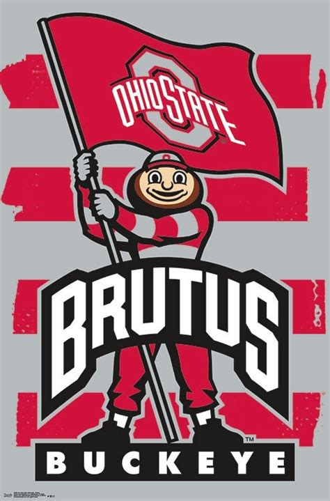 Ohio State Buckeyes Brutus Power Official Ncaa Team Mascot Logo