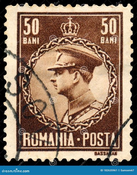 Stamp Printed In Romania Shows King Carol Editorial Photo Image Of