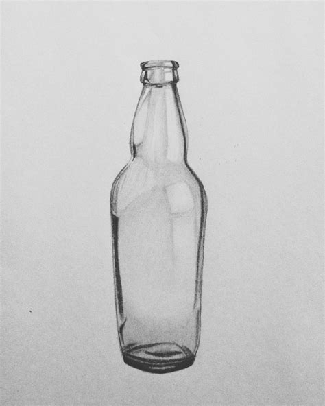 Glass Bottle Pencil Drawing