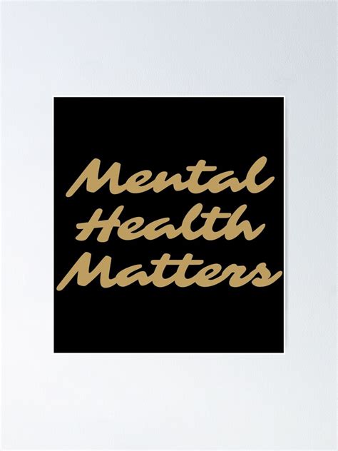 Mental Health Matters Gold Design Mentally Checked Out Poster For