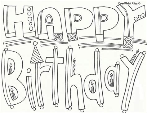 Pin By Pamela Mchatten On Birthday Birthday Coloring Pages Happy