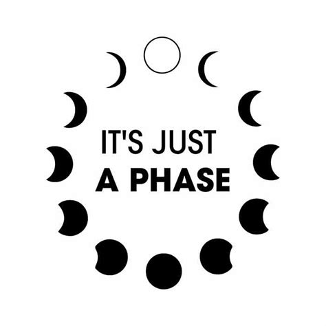 Its Just A Phase Svg Silhouette Vinyl Cut File Moon Phases Svg Svg 
