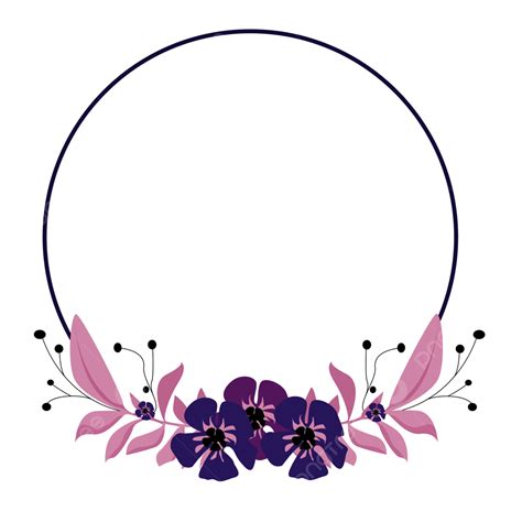 Circle Flower Frame Clipart Hd Png Circle Frame Flowers Border