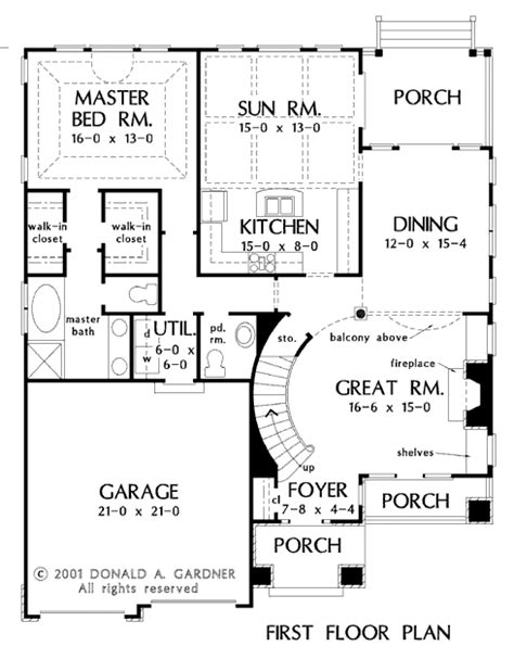 Texas Style Houseplans 2 Story Great Room And Curved Stair