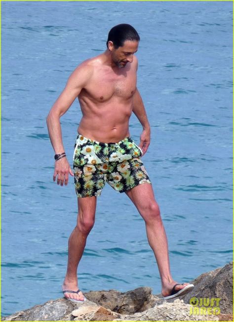 Adrien Brody Enjoys A Shirtless Day At The Beach On Vacation In Ibiza