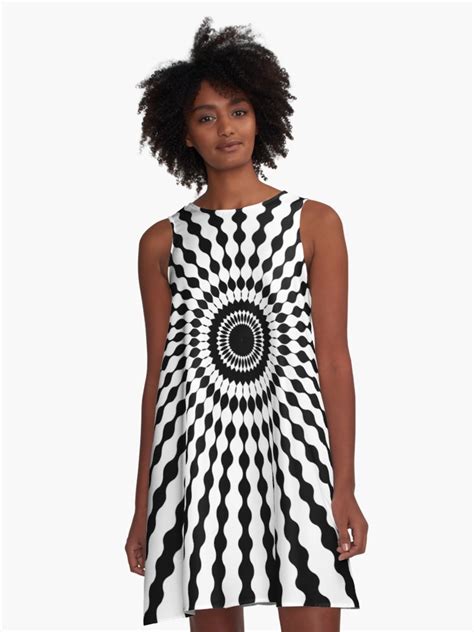 Optical Illusion Starburst A Line Dress By Mademesmile A Line Dress