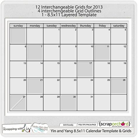 Printable Calendar Grid Blank Calendar Template Free Printable
