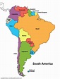 Blank Political Map Of South America Continent ...
