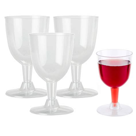 10 pc clear disposable wine glasses plastic wedding party champagne flute 5 5oz