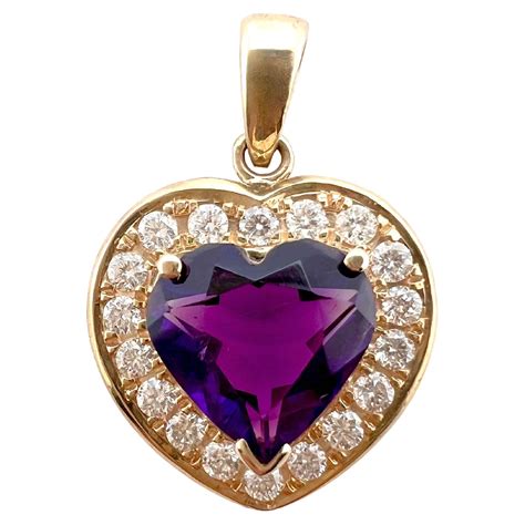 Gorgeous Diamond Heart Shaped 14k Pendant For Sale At 1stdibs