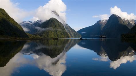 New Zealand Landscape Lake Mountain Reflection Hd Desktop