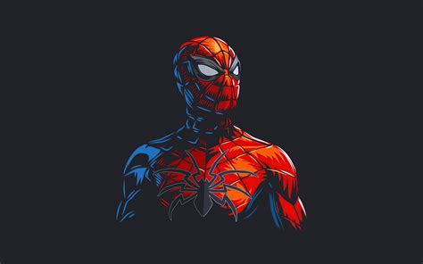 Download 3840x2400 Wallpaper Spider Man Red Suit Minimal 4 K Ultra