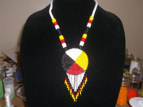 Native American Necklacemedicine Wheel Necklace By Deancouchie On Etsy