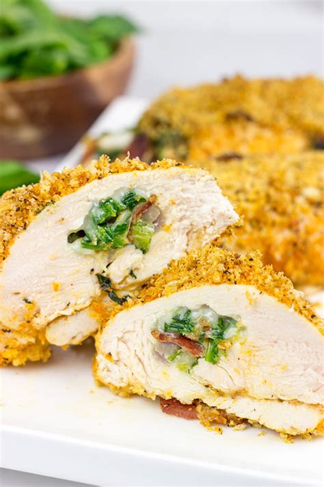 Sprinkle with any remaining breadcrumbs and mist with cooking spray. Bacon and Jalapeno Stuffed Chicken Rollatini