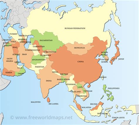 MAP OF ASIAN COUNTRIES Mapofmap1