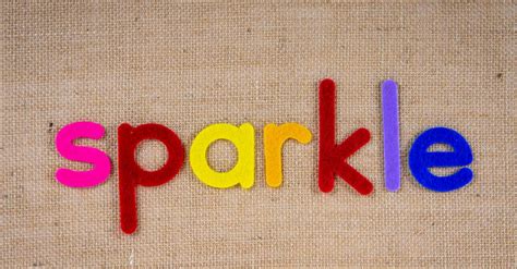 Colorful Cutouts Of The Word Sparkle · Free Stock Photo
