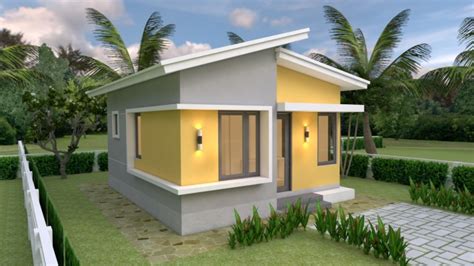 Small House Design Plans 55x65 With One Bedroom Shed Roof Samhouseplans