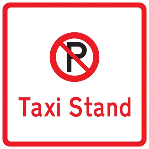 Rp 6 No Parking Taxi Stand Sign P11 Or R6 72 Rtl