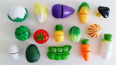 Learn Names Of Fruits Vegetables Egg With Velcro Cutting Toy Foods Esl Learn English Youtube