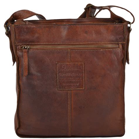 Mens Vintage Leather A4 Side Bag Rust 7994 Mens Leather Bags