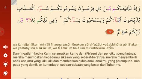 Petunjuk bagi mereka yang bertakwa3. surat al baqarah ayat 49 - 50 tulisan latin dan terjemahan ...