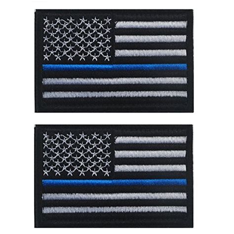 Buy Tactical Usa Flag Patch Law Enforcement 2 Pieces Thin Blue Line