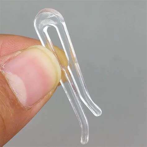 Plastic H4cm Clear Fasten Gripping Clamp Small Clip Straight For