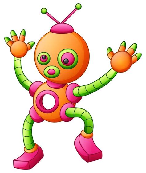 Premium Vector Cute Cartoon Dancing Robot Isolated On White Background