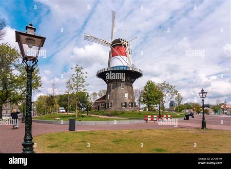 Molen De Valk In Leiden 18th Century Windmill And Museum Leiden South Holland The