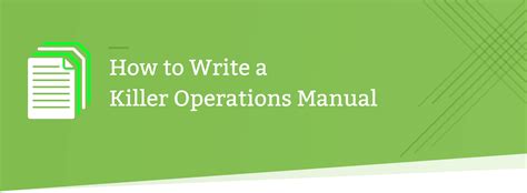 How To Write A Killer Operations Manual 5 Easy Parts Tallyfy