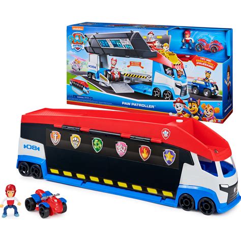 Paw Patrol Transforming Paw Patroller With Dual Vehicle Launchers Ryder Action Figure And Atv