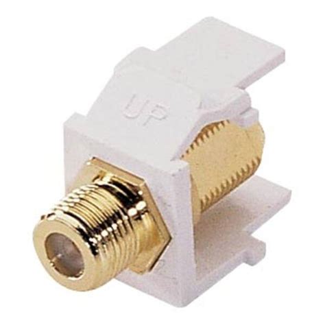 Leviton Quickport F Type Gold Plated Adapter White 25 Pack M24