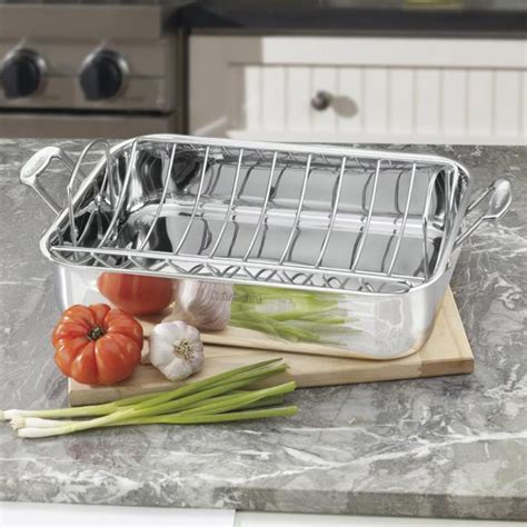 Chefs Classic Stainless 16 Roasting Pan With Rack