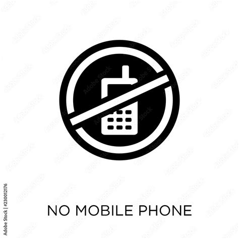No Mobile Phone Sign Icon No Mobile Phone Sign Symbol Design From