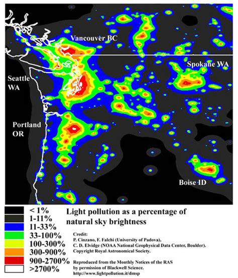 light pollution map idaho