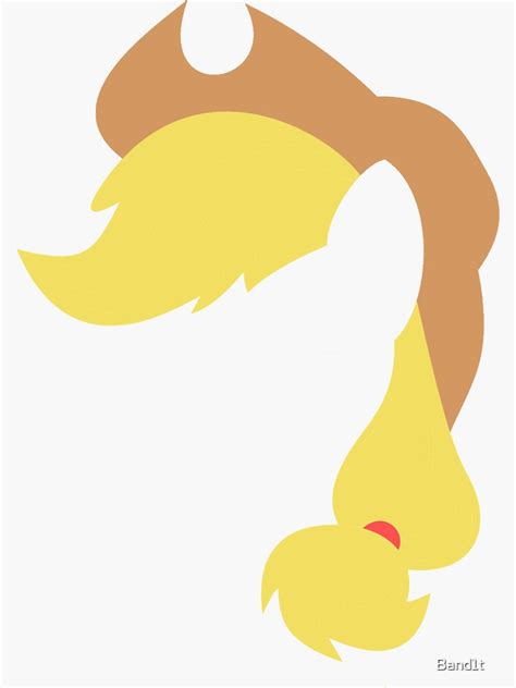 Applejack Head Silhouette Sticker For Sale By Band1t Redbubble