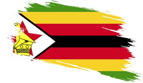 Zimbabwe Flag With Grunge Texture 12046645 Png