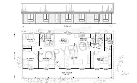 Sandford 4 Bed Steel Frame Floor Plan Met Kit Homes