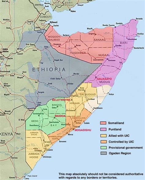 Somalia Map With Regions P 304 Map Somalia Country Maps