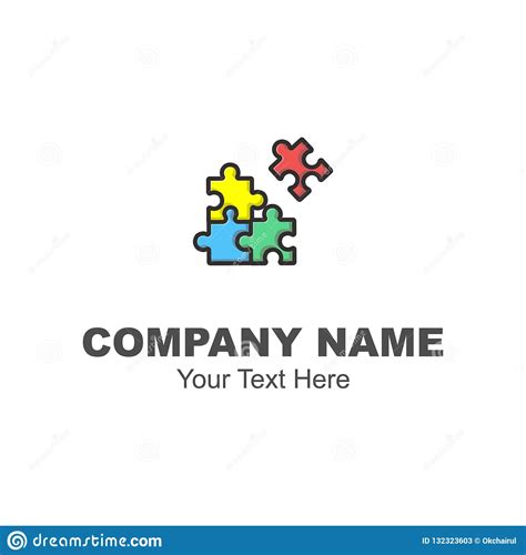 Puzzle Game Logo Design Stock Vector Illustration Of Illness 132323603