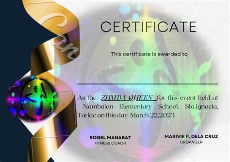 Zumba Certificate Yfveebnfgnrnbgrbvdbhdcvfdwwndjeyeffg Marivie P