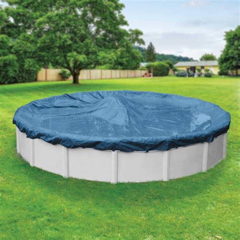 Robelle Super 24 Ft Pool Size Round Imperial Blue Solid Winter Above