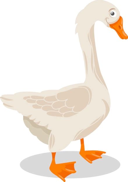 Premium Vector Goose Farm Bird Cartoon Illustration