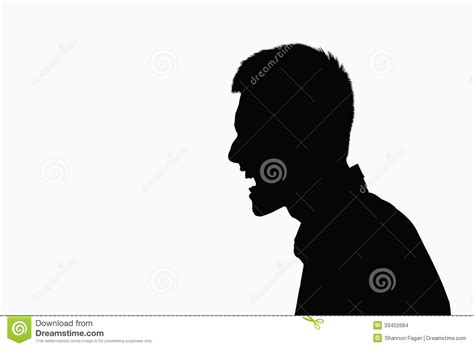 Silhouette Of Man Screaming Stock Images Image 33402684