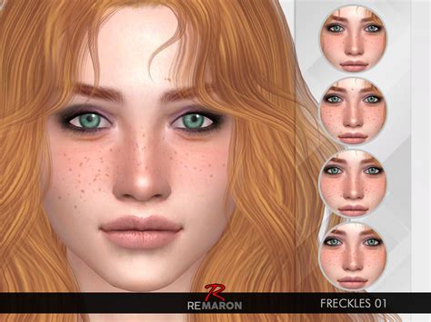 Remarons Freckles 01 For Both Gender Sims 4 The Sims 4 Skin Sims