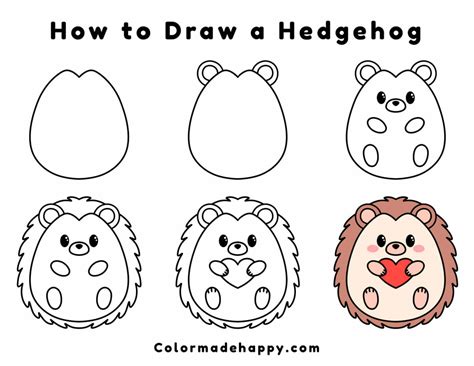 How To Draw A Cartoon Hedgehog Foldstretch