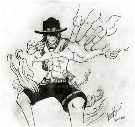 Portgas D Ace By Omou Ai On Deviantart