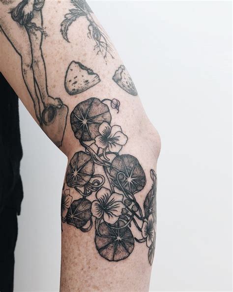Nasturtiums By Finley Jordan Mothmilk Tattoos Rose Rib Tattoos